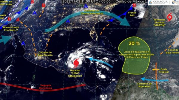 Clima en Quintana Roo: Prevén lluvias fuertes en la Península de Yucatán.