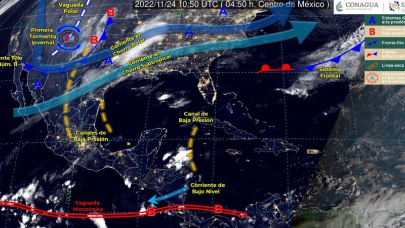 Pronóstico del clima para hoy jueves 24 de noviembre en Quintana Roo.