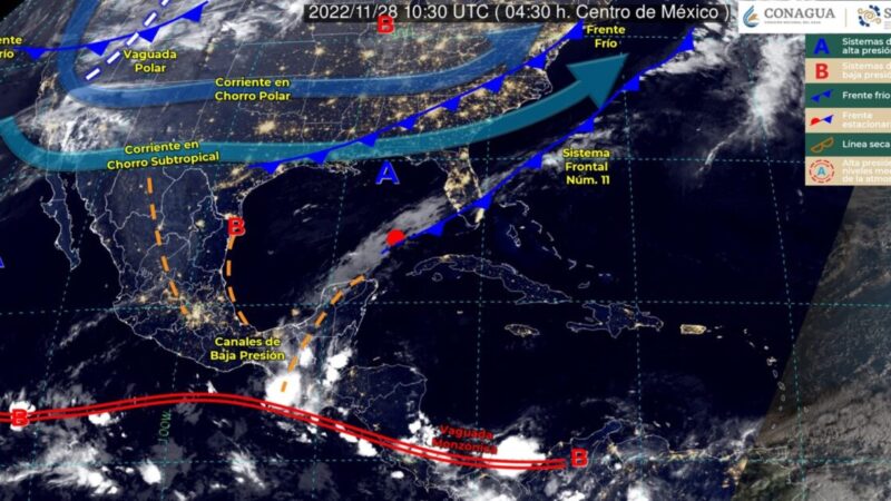 Pronóstico del clima para hoy lunes 28 de noviembre en Quintana Roo.