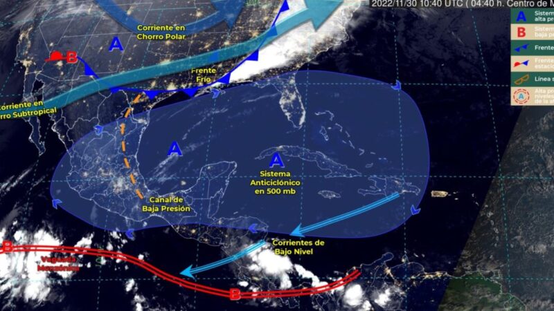 Pronóstico del clima para hoy miércoles 30 de noviembre en Quintana Roo.
