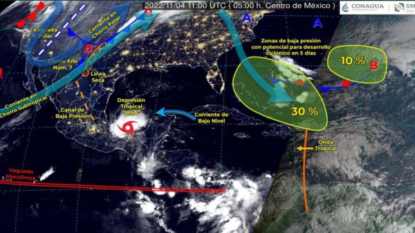 Pronóstico del clima para hoy viernes 4 de noviembre en Quintana Roo.