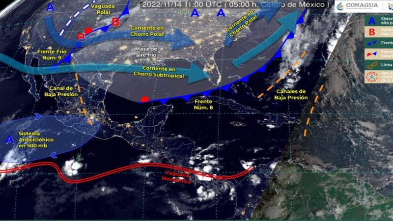 Pronóstico del clima para hoy lunes 14 de noviembre en Quintana Roo.