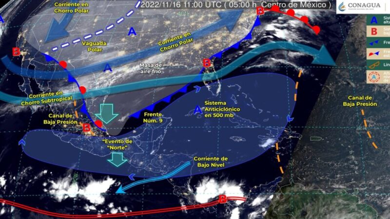 Pronóstico del clima para hoy miércoles 16 de noviembre en Quintana Roo.
