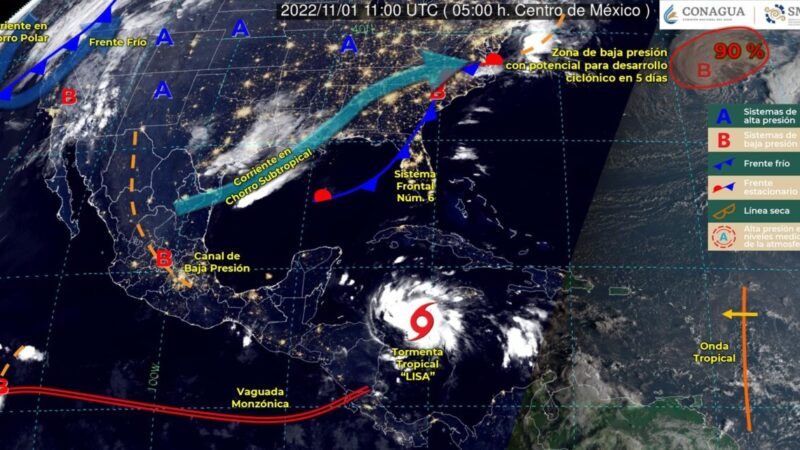 Pronóstico del clima para hoy martes 1 de noviembre en Quintana Roo.