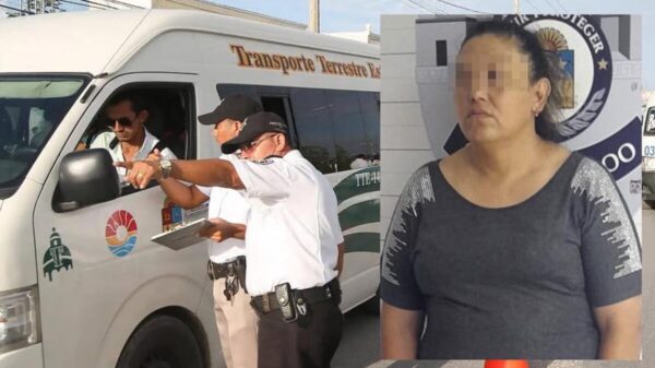 Detienen a mujer en Cancún por presunto robo en transporte público