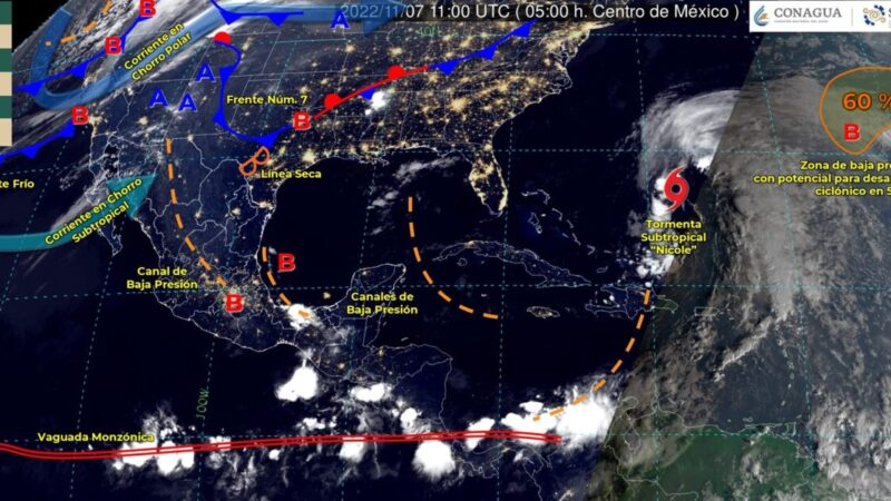 Pronóstico del clima para hoy lunes 7 de noviembre en Quintana Roo.
