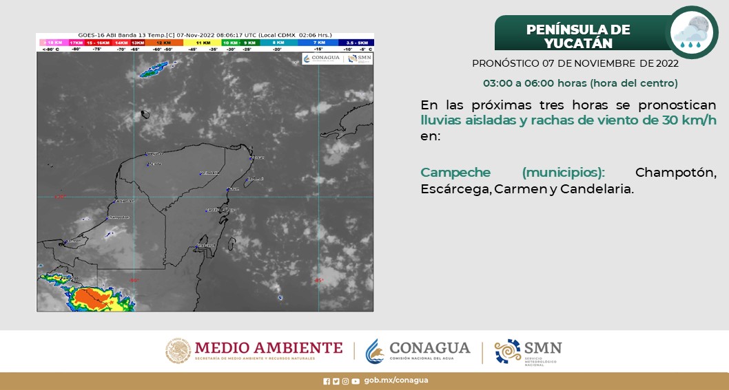 Pronóstico del clima para hoy lunes 7 de noviembre en Quintana Roo; cielo despejado con clima templado para la Península.
