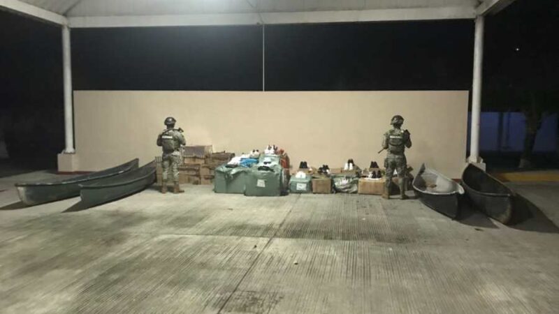 Asegura la Marina fayuca en el sur de Quintana Roo.