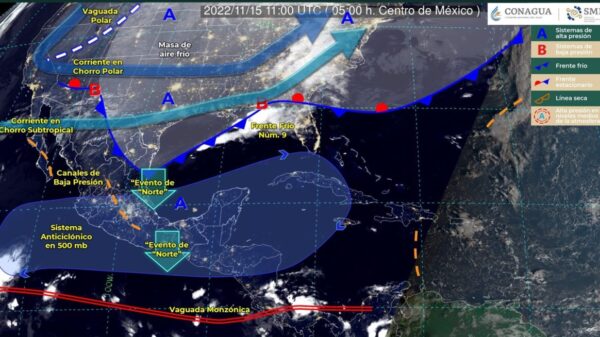 Pronóstico del clima para hoy martes 15 de noviembre en Quintana Roo.