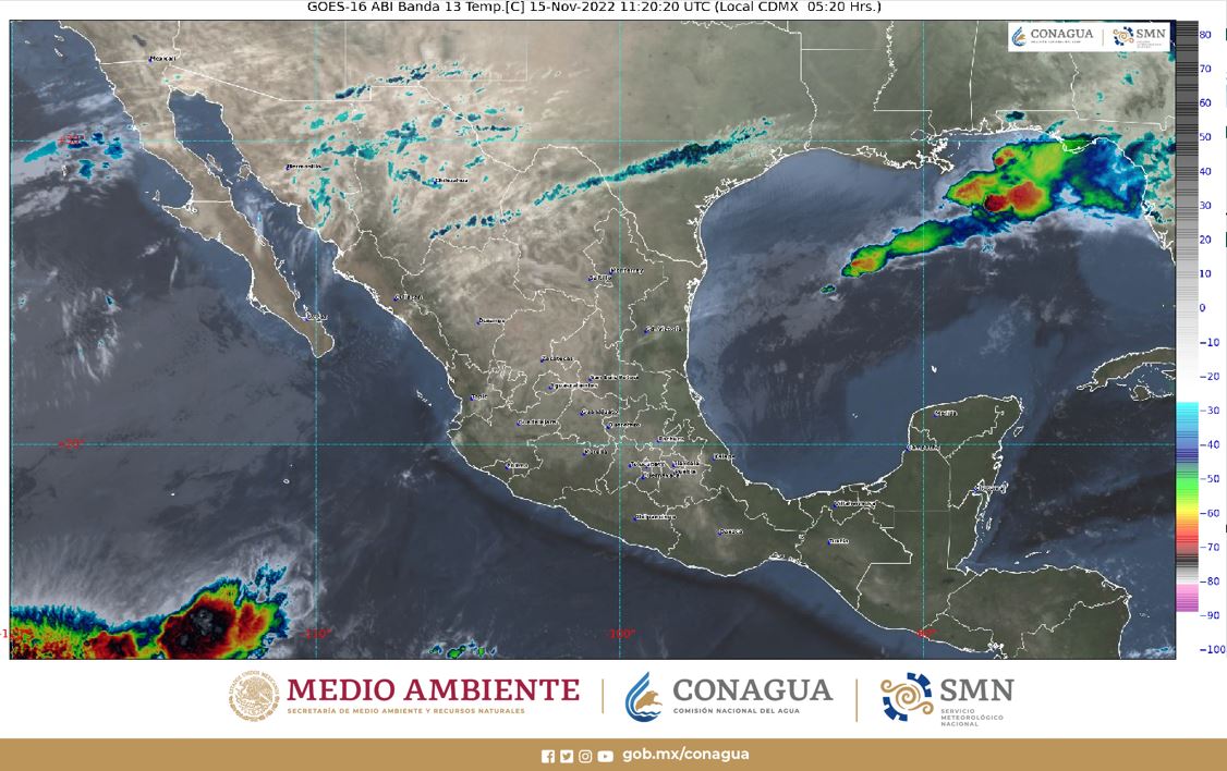 Pronóstico del clima para hoy martes 15 de noviembre en Quintana Roo; se prevén algunos chubascos por un evento de "norte".