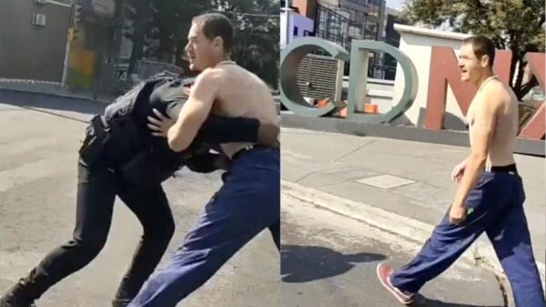 Policías en CDMX someten a un "gringo" armado