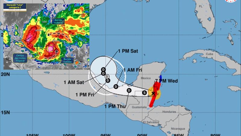 Fuertes lluvias por el huracán "Lisa" afectan a Chetumal