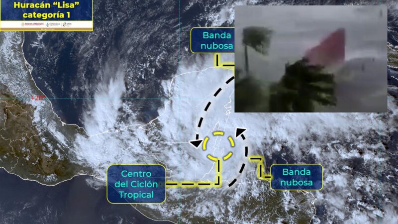 Azotan primeros embates del huracán "Lisa" costa de Belice
