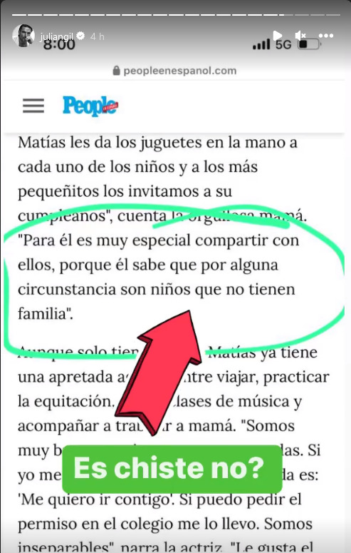 Julián Gil reprocha a Marjorie de Sousa arrebatarle el padre a su hijo