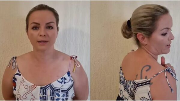 Notario de Veracruz marca a su esposa con hierro para ganado