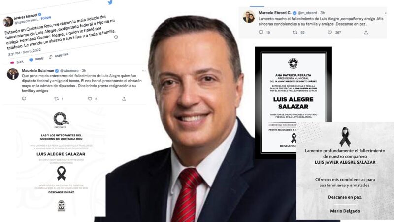 Lamentan políticos y empresarios muerte del Ingeniero Luis Alegre