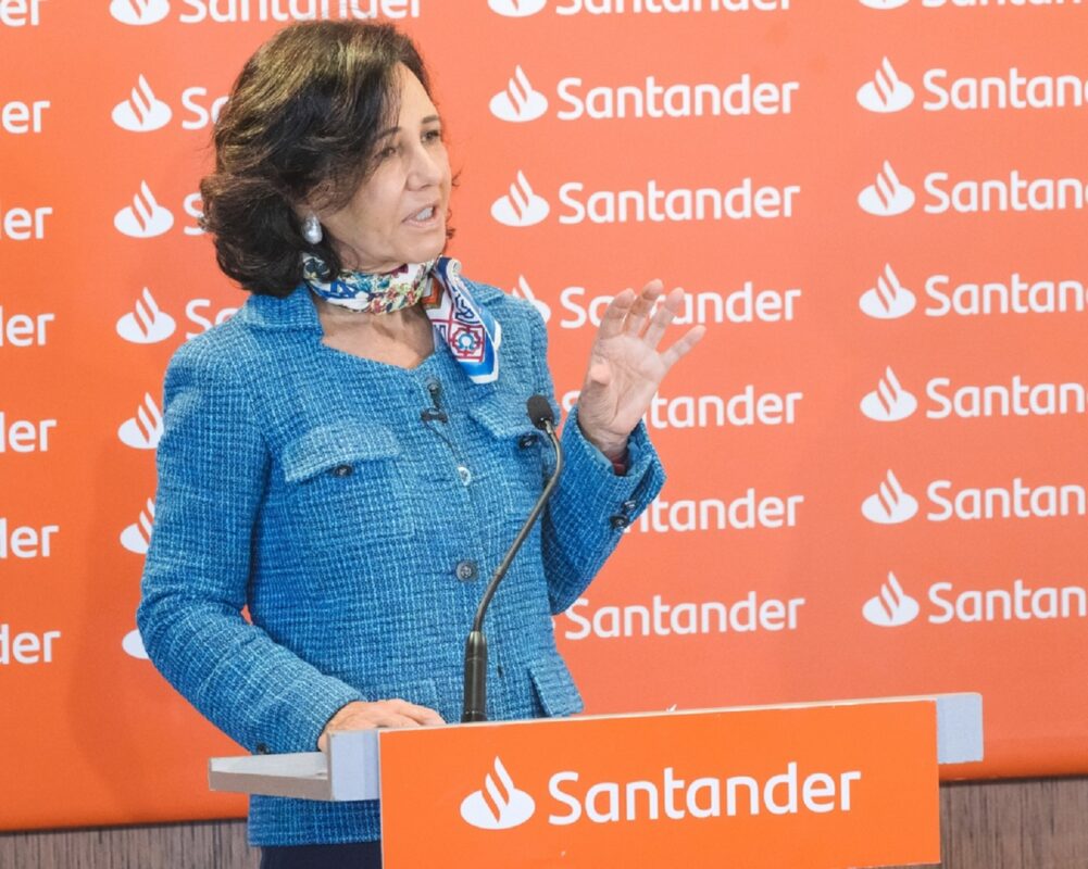 Ana Botín, en el marco del XIX Encuentro Santander América Latina, que se realiza en España.