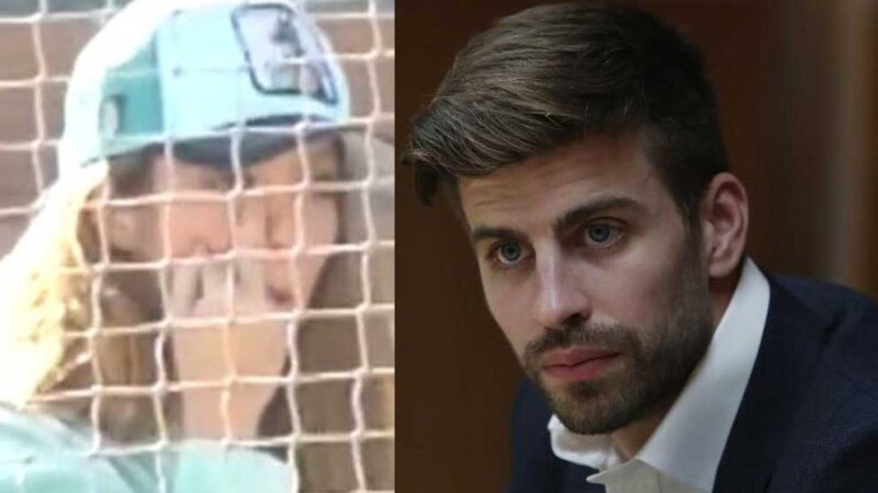 Shakira hace la "Britney señal" a Piqué durante partido de su hijo