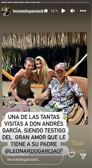 Tras el mensaje de Andrés García, su hijo Leonardo comparte fotografías junto a él