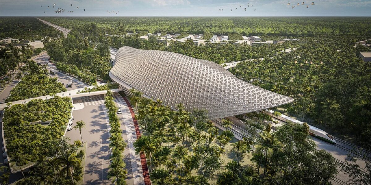 Así sería la terminal del Tren Maya en Tulum.