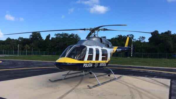 La Policía Quintana Roo refuerza la seguridad con el 'Águila 1'.