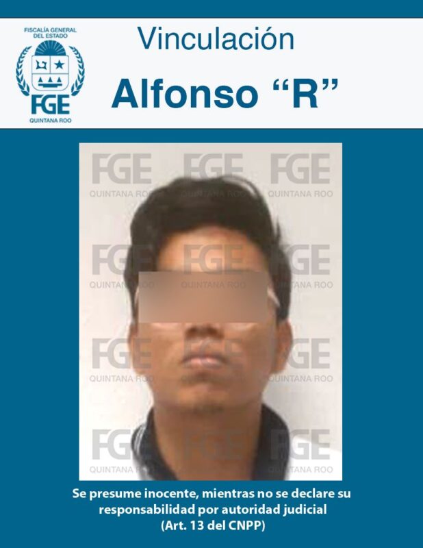 En Playa del Carmen vinculan a proceso a presunto homicida; los hechos que le imputan a Alfonso “R” ocurrieron el 19 de noviembre pasado.