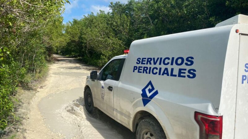Descubren un ejecutado en la Zona Continental de Isla Mujeres.