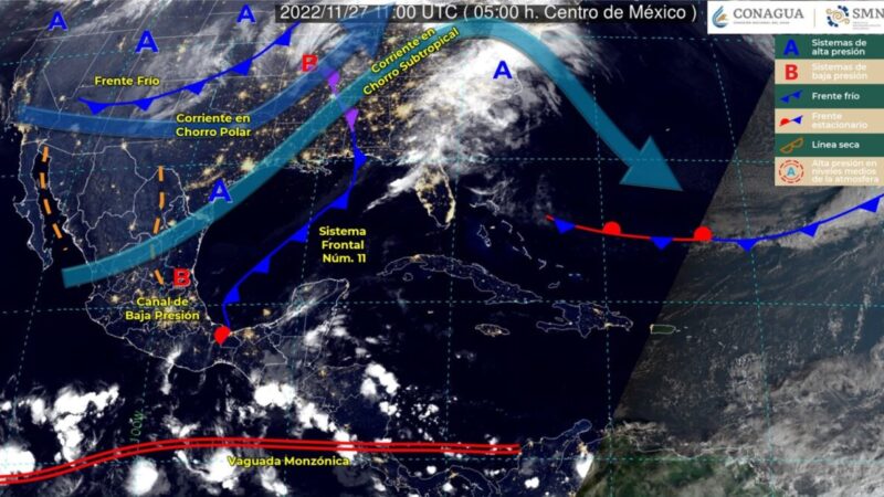 Pronóstico del clima para hoy domingo 27 de noviembre en Quintana Roo.