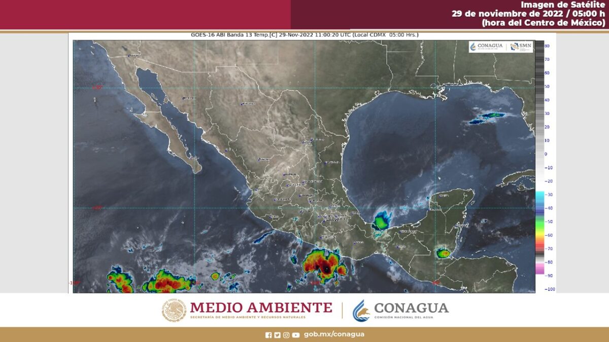 Pronóstico del clima para hoy martes 29 de noviembre en Quintana Roo; cielo medio nublado durante el día, con probabilidad de chubascos.