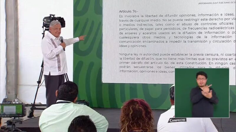 “Violan la Constitución”, señala AMLO al INE por censurar a Sheinbaum