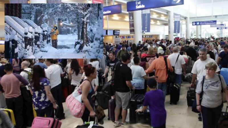 Pese a mal clima en EEUU, logra Aeropuerto de Cancún 693 vuelos
