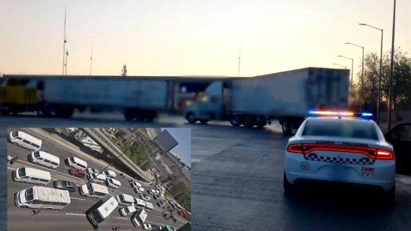 Ante ola de asaltos y extorsiones, transportistas bloquean autopista