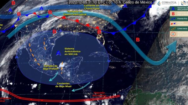 Pronóstico del clima para hoy lunes 5 de diciembre en Quintana Roo.