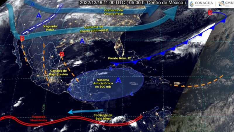 Pronóstico del clima para hoy lunes 19 de diciembre en Quintana Roo.