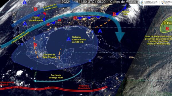 Pronóstico del clima para hoy jueves 8 de diciembre en Quintana Roo.