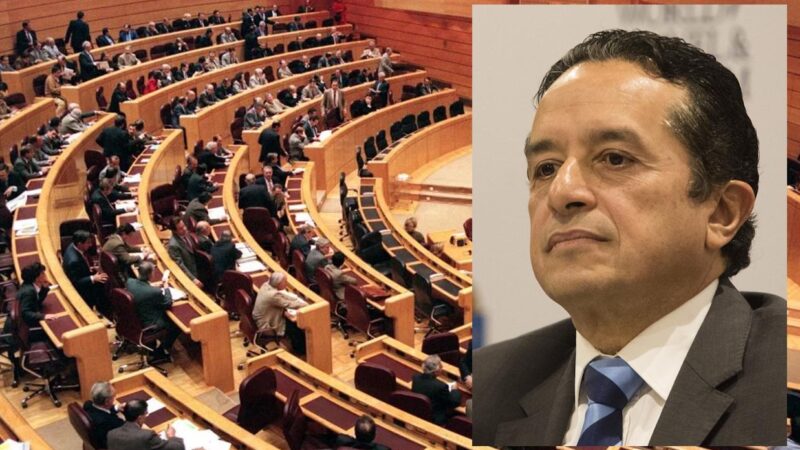 Deja Senado "vestido y alborotado" al ex gobernador Carlos Joaquín