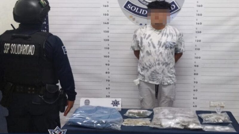 Playa del Carmen: Cae un narcomenudista en la colonia El Sauce.