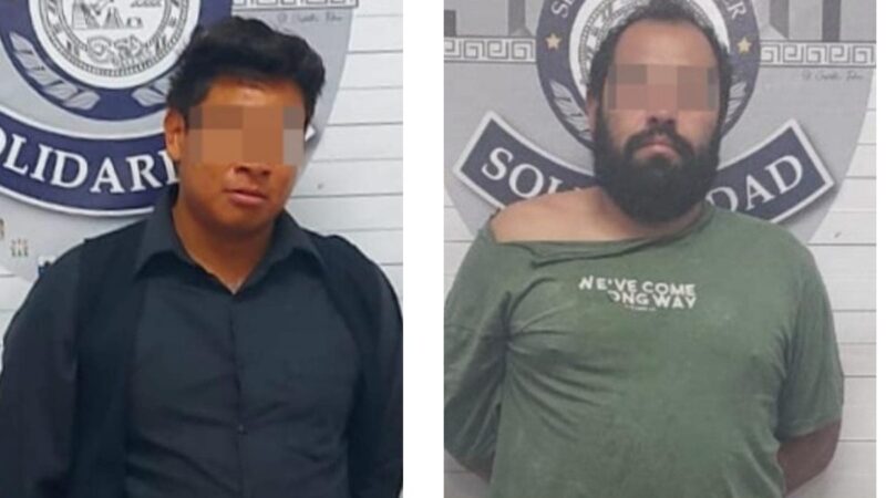 En Playa del Carmen detienen a dos sujetos por violencia familiar.