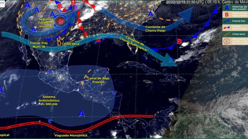 Pronóstico del clima para hoy martes 13 de diciembre en Quintana Roo.