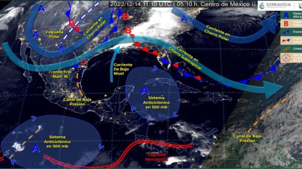 Pronóstico del clima para hoy miércoles 14 de diciembre en Quintana Roo.