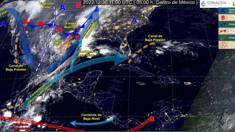 Pronóstico del clima para hoy viernes 30 de diciembre en Quintana Roo.