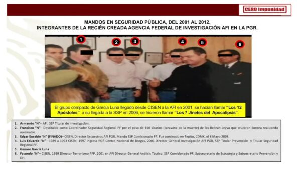 García Luna conformó su grupo, “Los siete jinetes del apocalipsis”