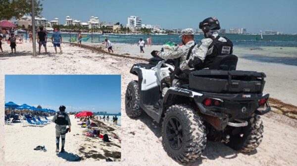 Refuerza Guardia Nacional patrullajes en playas de Quintana Roo