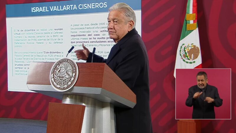 “Indultaría a Israel Vallarta, pero no tiene sentencia; huele a chicanada”