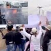 Policías intentan disolver manifestación por liberación de chofer asesino