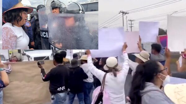 Policías intentan disolver manifestación por liberación de chofer asesino