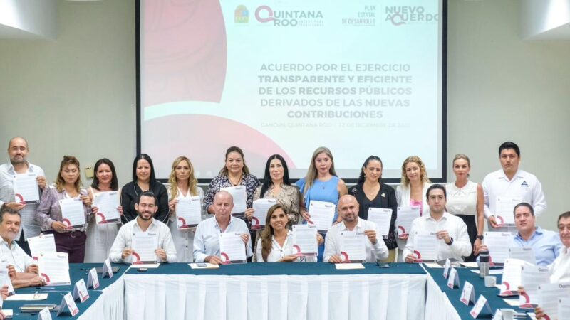 Empresarios firman con Mara Lezama acuerdo solidario para saldar deuda económica y social de Quintana Roo