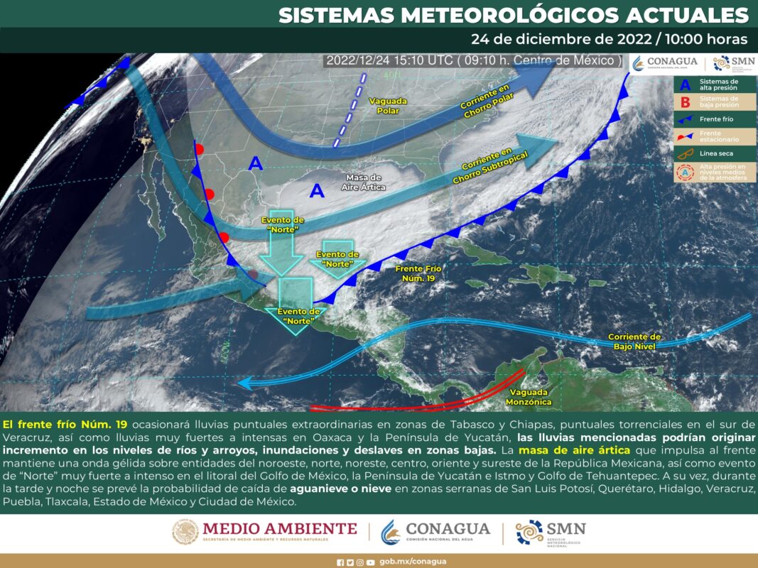 Pronóstico del clima para hoy sábado 24 de diciembre en Quintana Roo