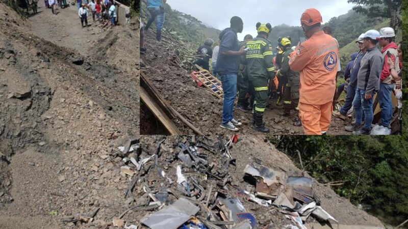 Tragedia en Colombia, 34 pasajeros de autobús mueren en derrumbe