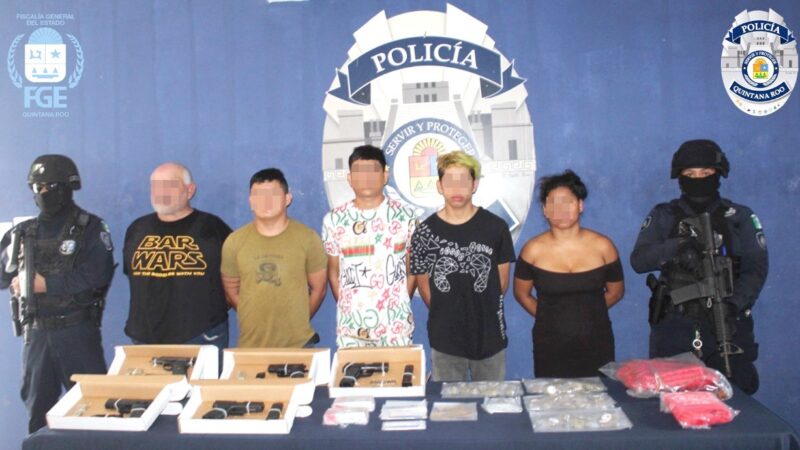 Cae presunta narcocélula en la Supermanzana 325 de Cancún.